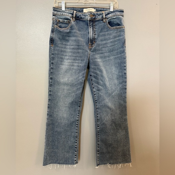 Hidden Los Angeles Flare Capri Blue Denim Jeans - Picture 1 of 6
